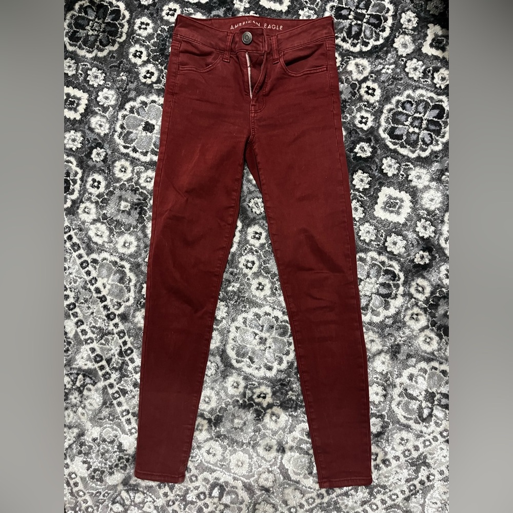 American Eagle Red Jeggings